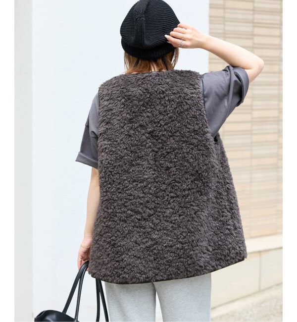 JOURNAL STANDARD relume「《追加 / 新色》シープフェイクファージップベスト」|ダウンベスト・ベスト|