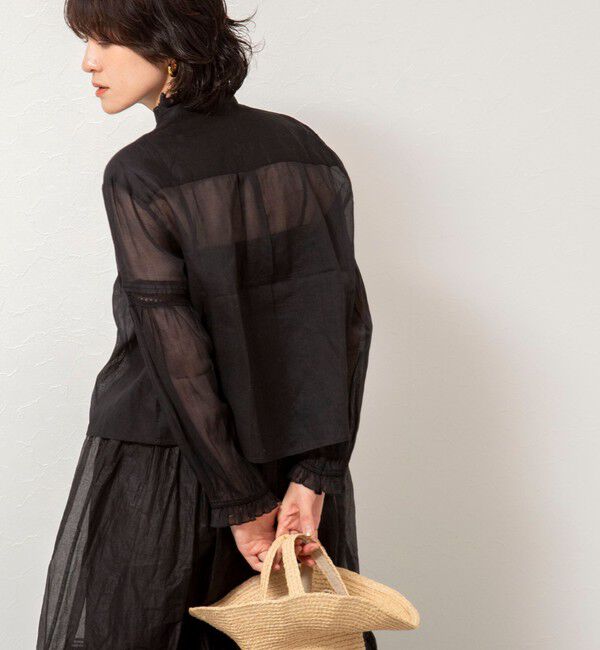 NOLLEY'S sophi「【MARILYN MOON】sheer starched cotton lace frilled ブラウス」|シャツ・ブラウス|