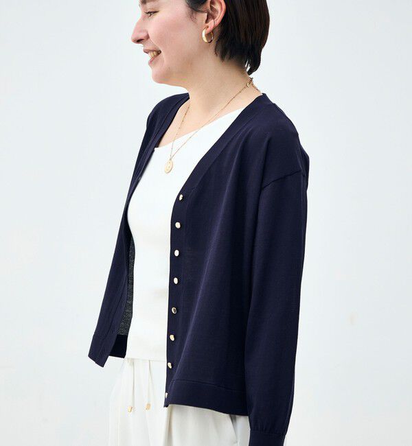 NOLLEY'S「【一部WEB限定カラー】《手洗い可能》エアリータッチゆったりVネックカーディガン」|カーディガン|