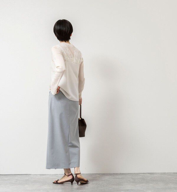 NOLLEY'S sophi「ウォッシャブルVIN-SATIN WITH LACE CAMI」|シャツ・ブラウス|