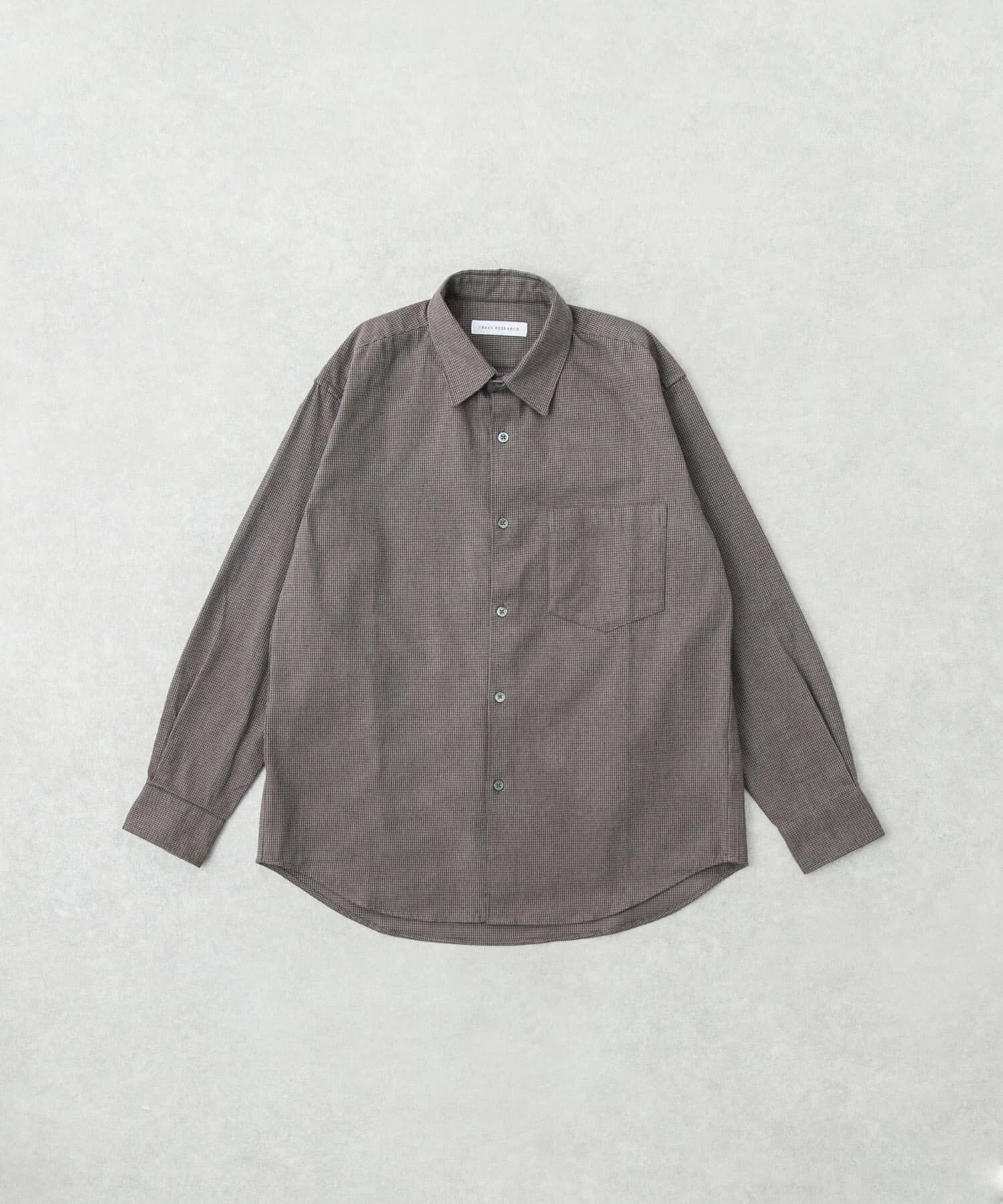 URBAN RESEARCH「『UR TECH』Brushed Cotton Shirts」|シャツ・ブラウス|チャコールグレー