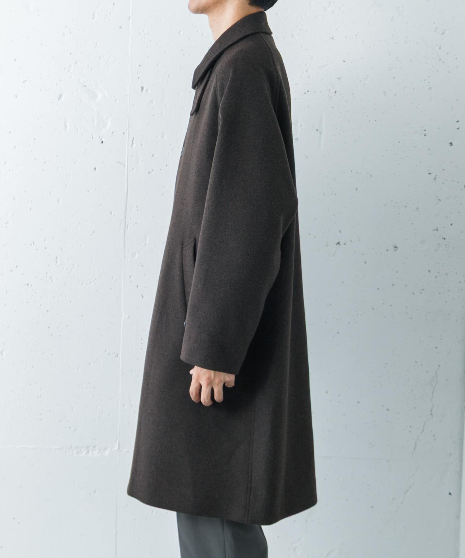 URBAN RESEARCH「WOOL BAL COLLAR COAT」|ステンカラーコート|