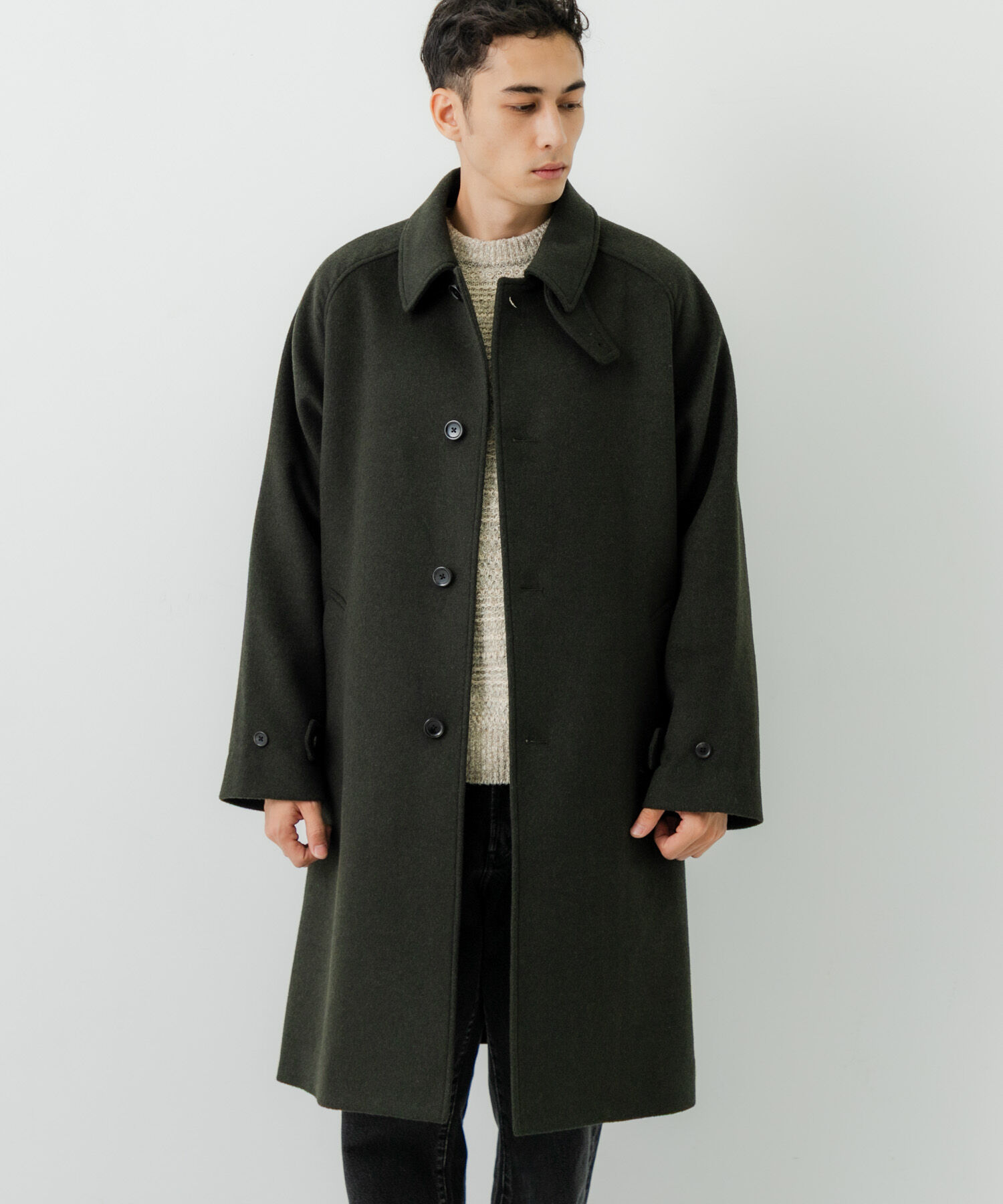 URBAN RESEARCH「WOOL BAL COLLAR COAT」|ステンカラーコート|