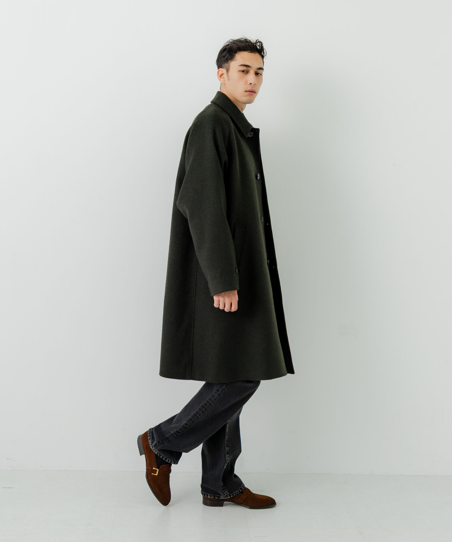 URBAN RESEARCH「WOOL BAL COLLAR COAT」|ステンカラーコート|