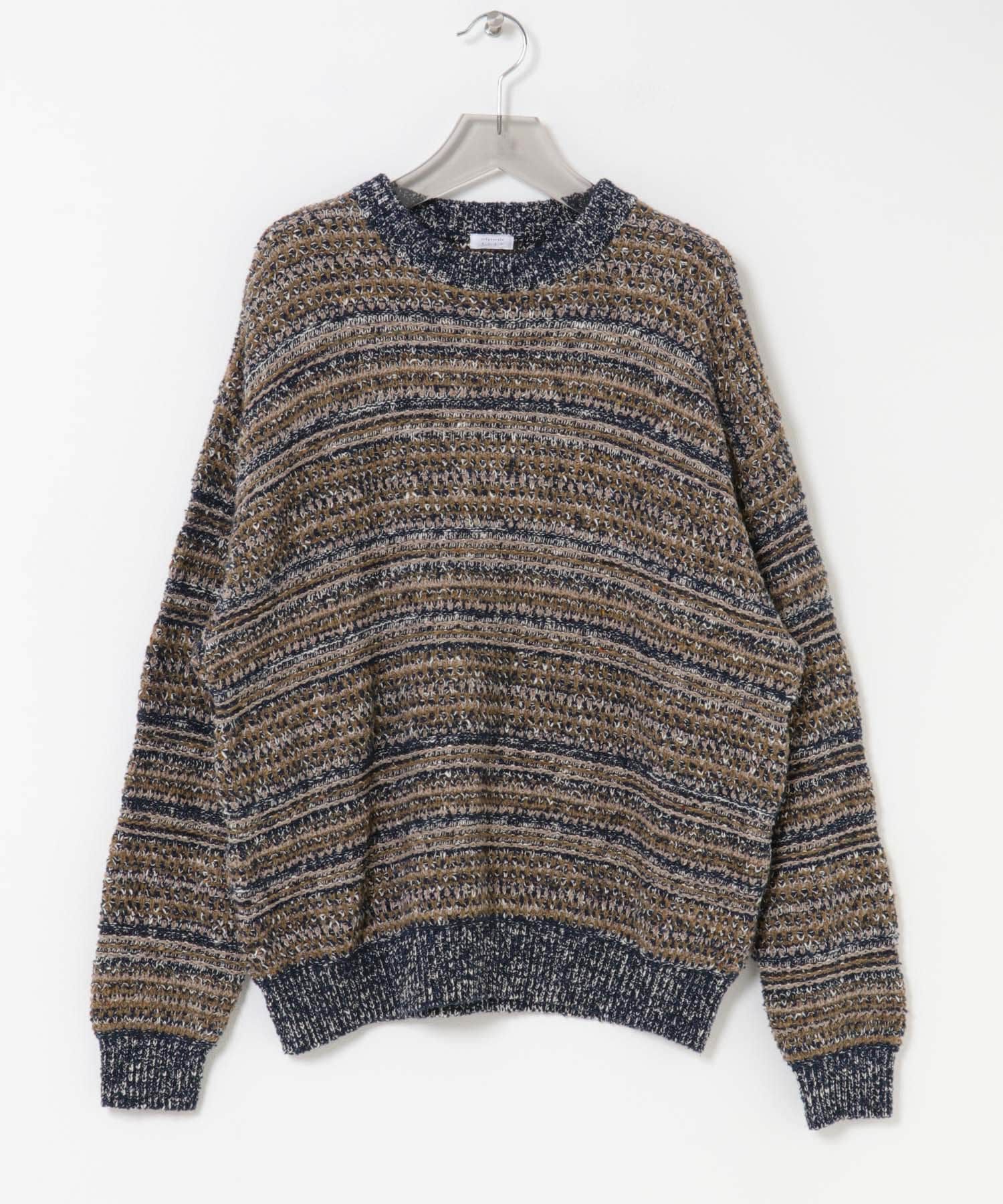 URBAN RESEARCH「『別注』crepuscule&times;URBAN RESEARCH　Multi Border Mix CREW-NECK」|ニット・セーター|