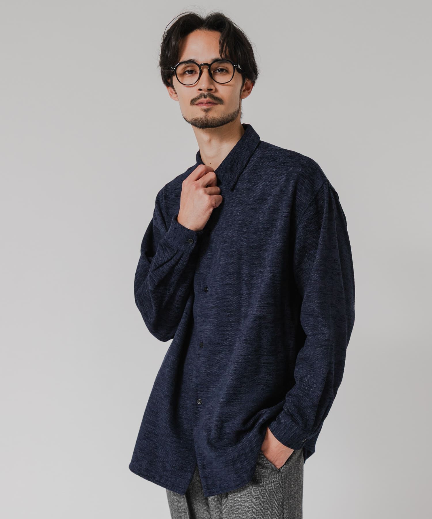 URBAN RESEARCH「モールクラシックシャツ」|シャツ・ブラウス|ネイビー
