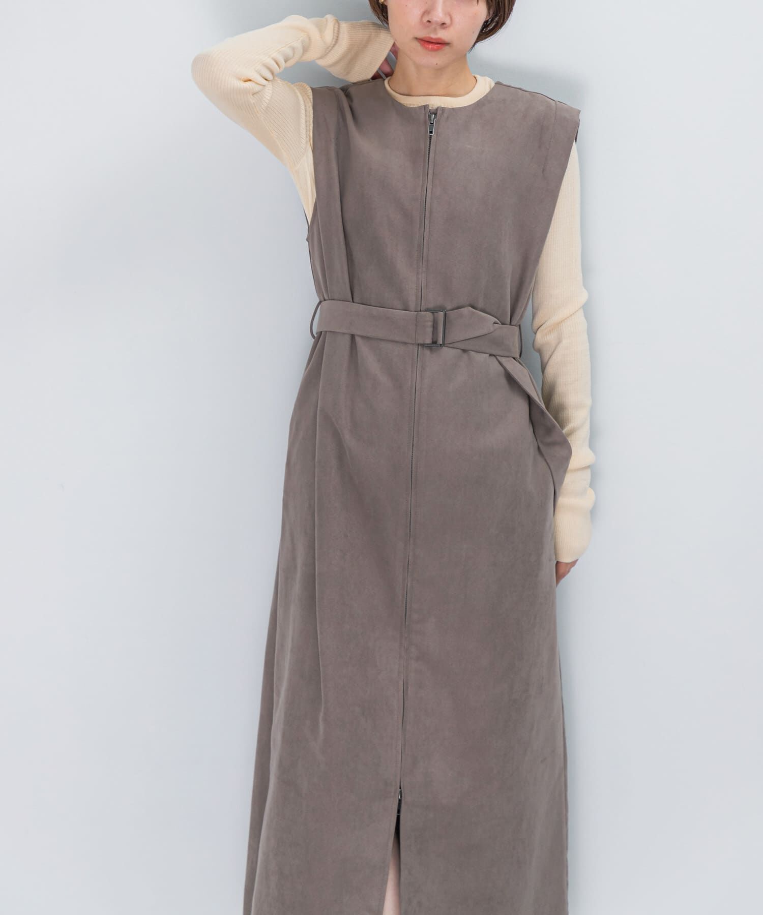 URBAN RESEARCH ROSSO「フロントファスナーレイヤードワンピース」|ワンピース|