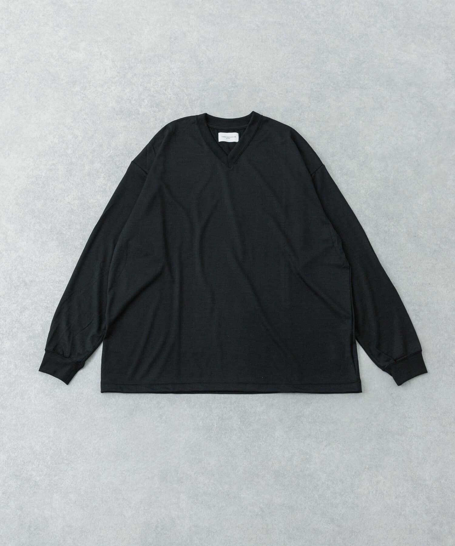 URBAN RESEARCH「new basic　WASHABLE MERINO WOOL V-NECK」|ニット・セーター|ブラック