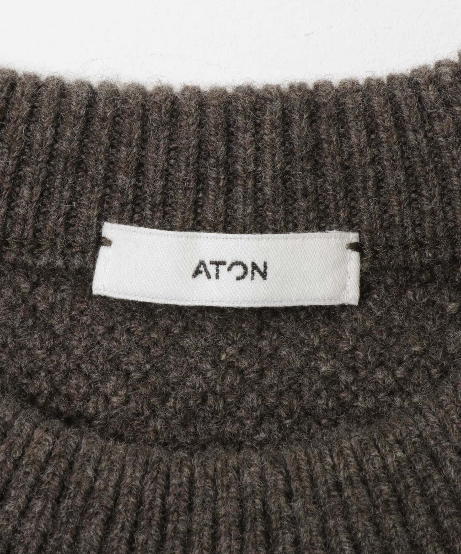 URBAN RESEARCH「ATON　LAMBS WOOL C/N SWEATER」|ニット・セーター|