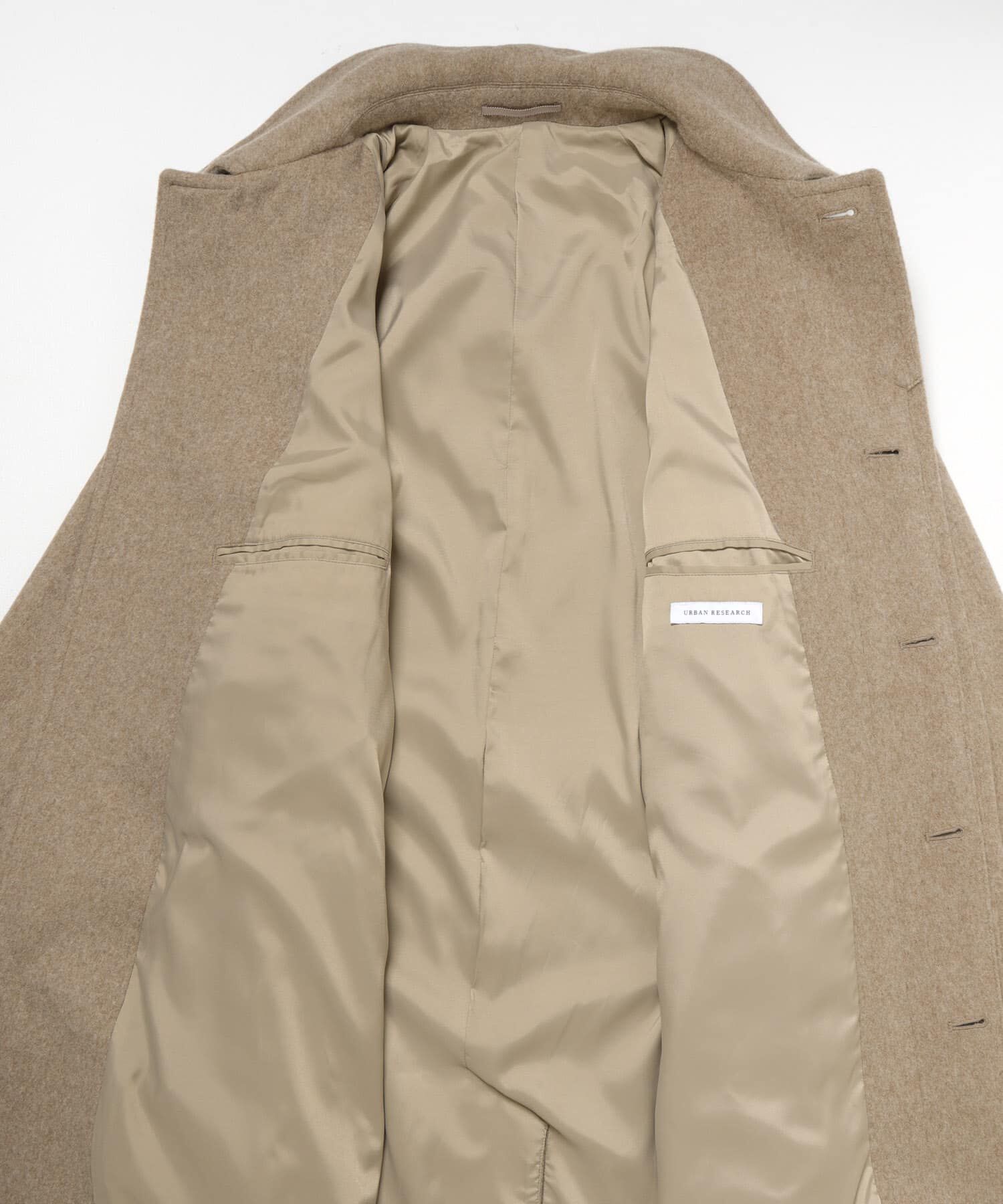 URBAN RESEARCH「WOOL BEAVER BELTED COAT」|ステンカラーコート|