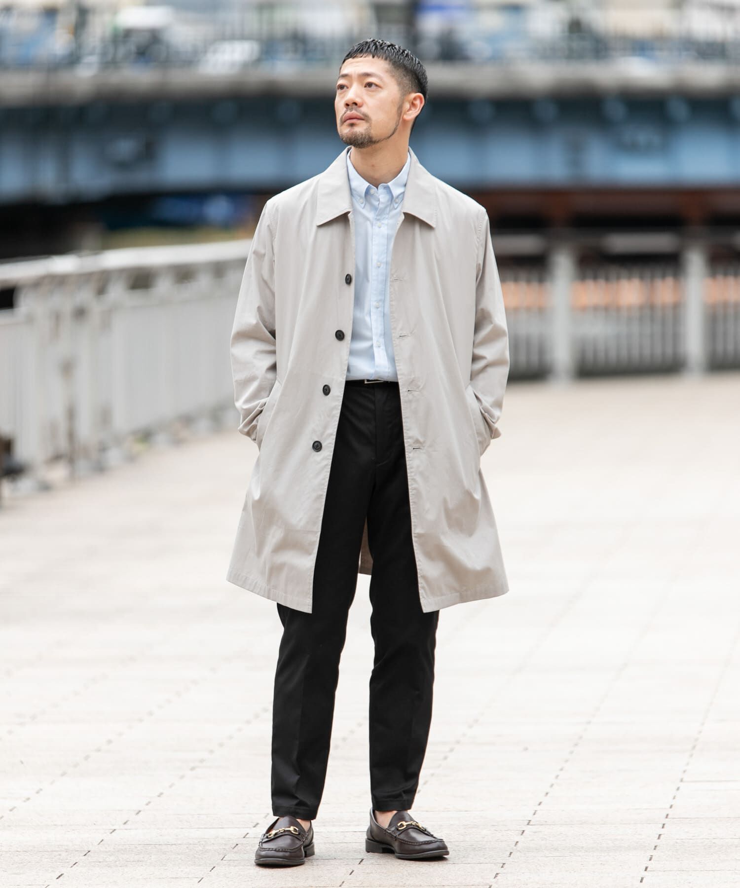 URBAN RESEARCH ROSSO「『撥水』タイプライタースプリングコート」|ステンカラーコート|