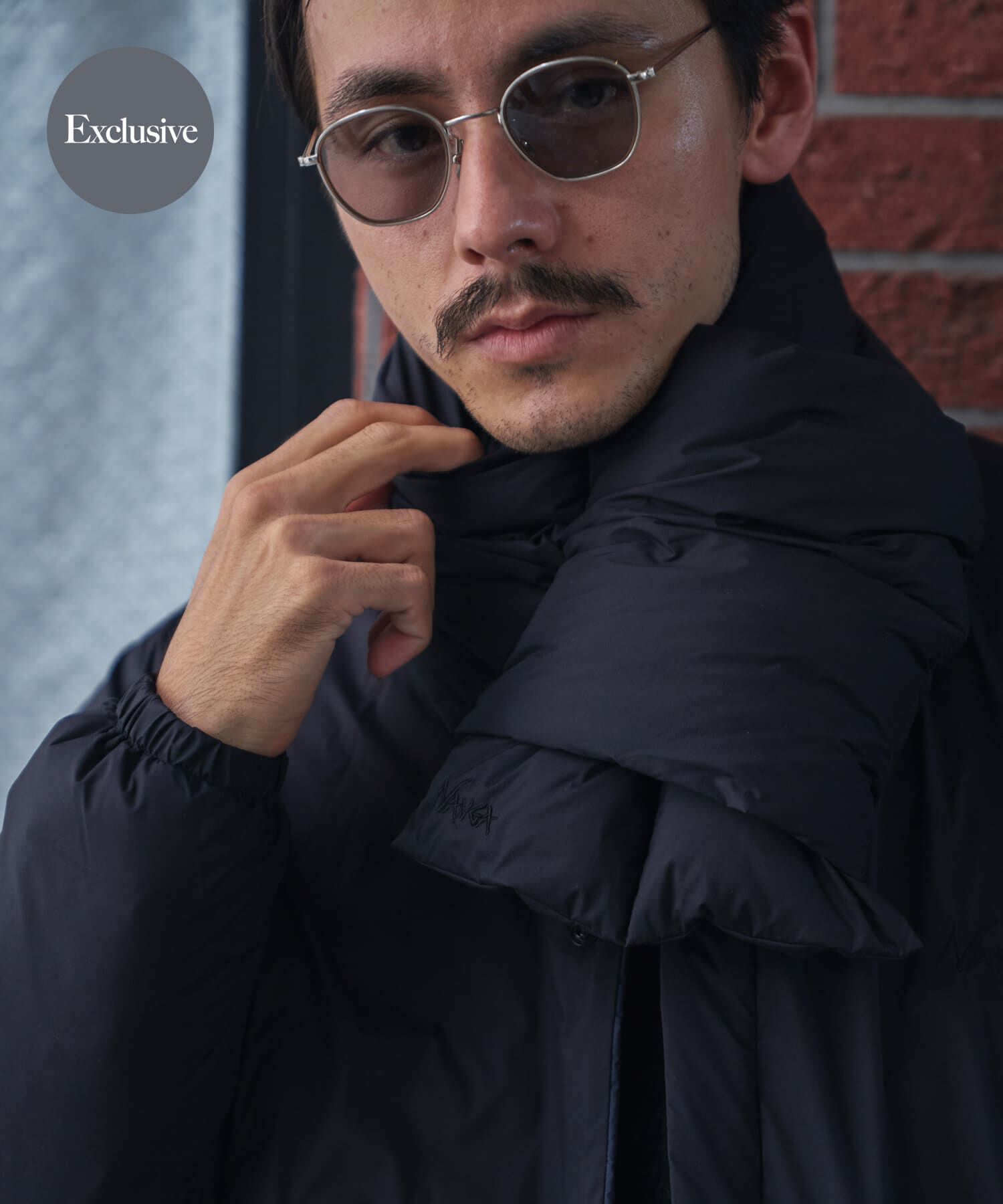 URBAN RESEARCH DOORS「『別注』NANGA&times;DOORS　DOWN MUFFLER 26AW」|マフラー|ブラック