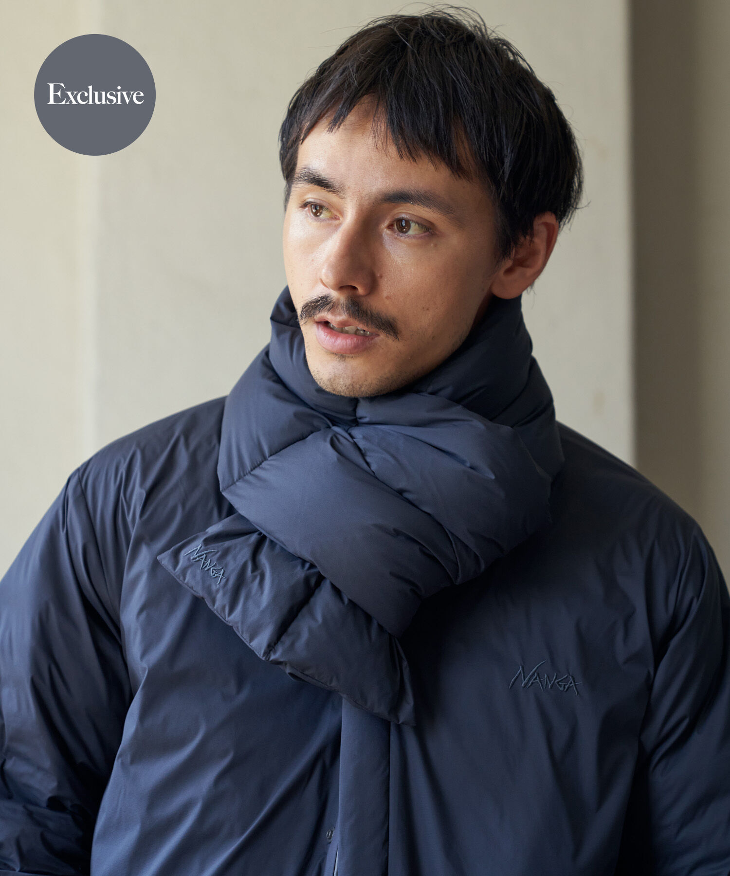 URBAN RESEARCH DOORS「『別注』NANGA&times;DOORS　DOWN MUFFLER 26AW」|マフラー|チャコールグレー