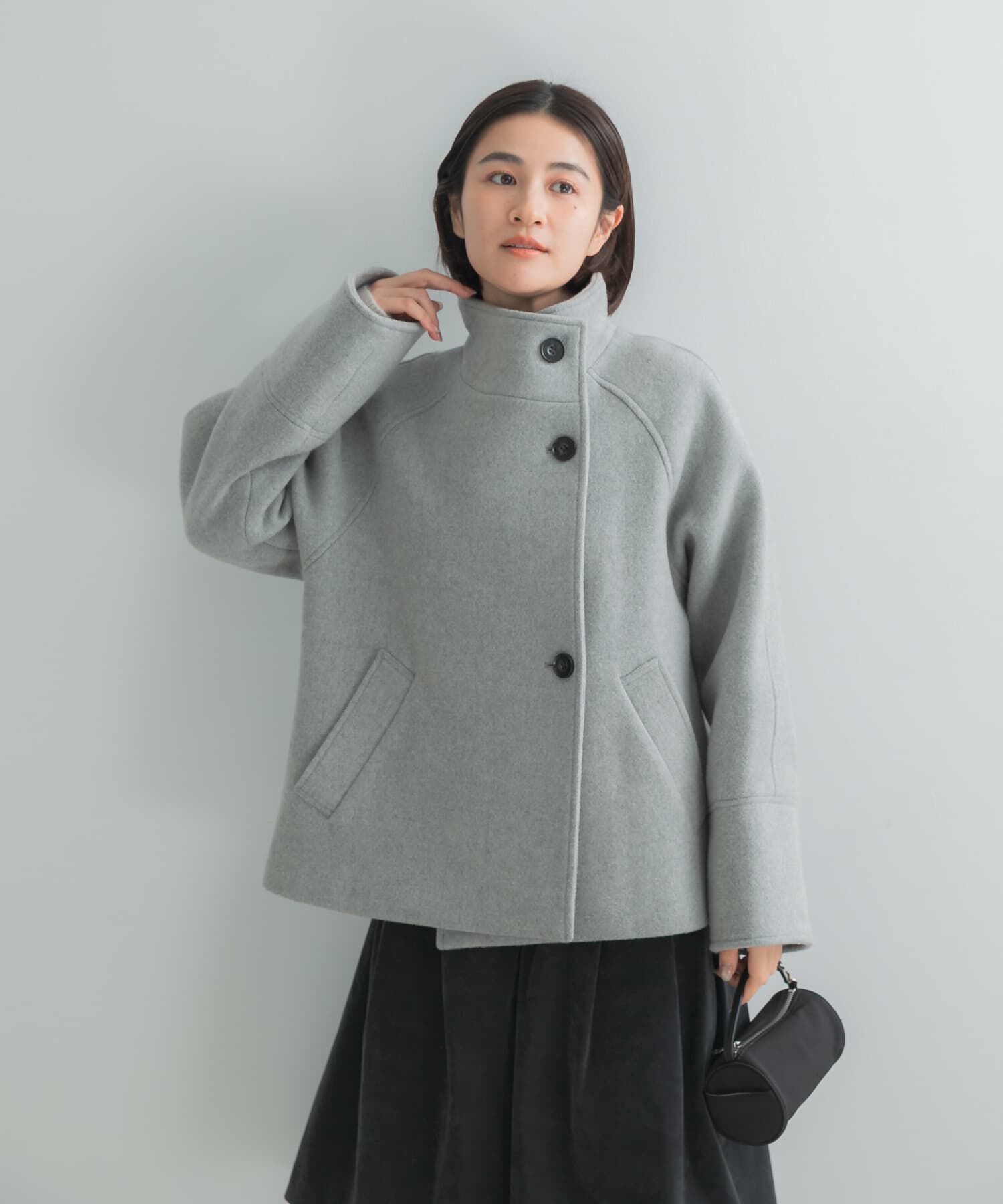 URBAN RESEARCH ROSSO「スーパー100ウール2WAYネックＰコート」|ピーコート|