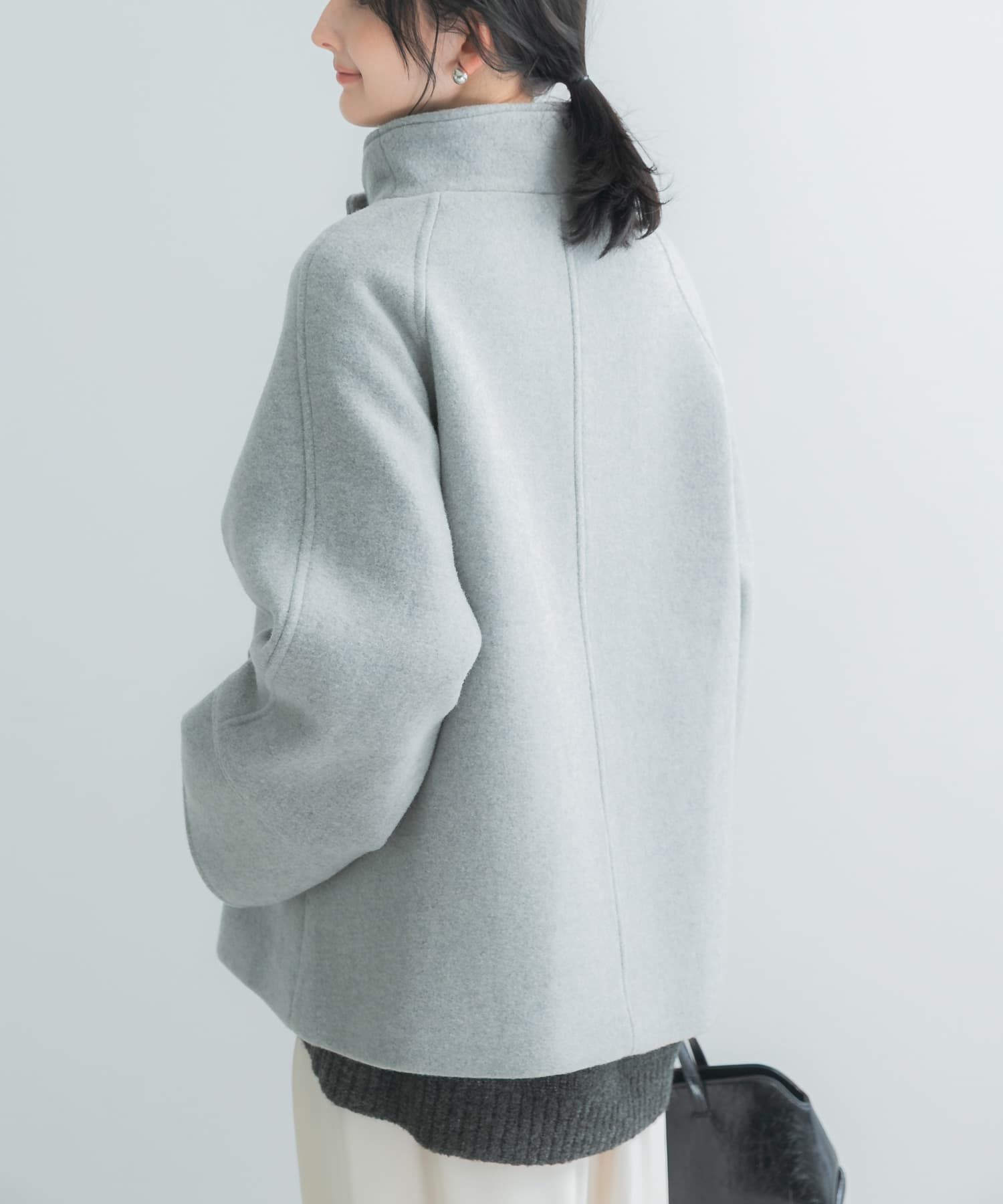 URBAN RESEARCH ROSSO「スーパー100ウール2WAYネックＰコート」|ピーコート|