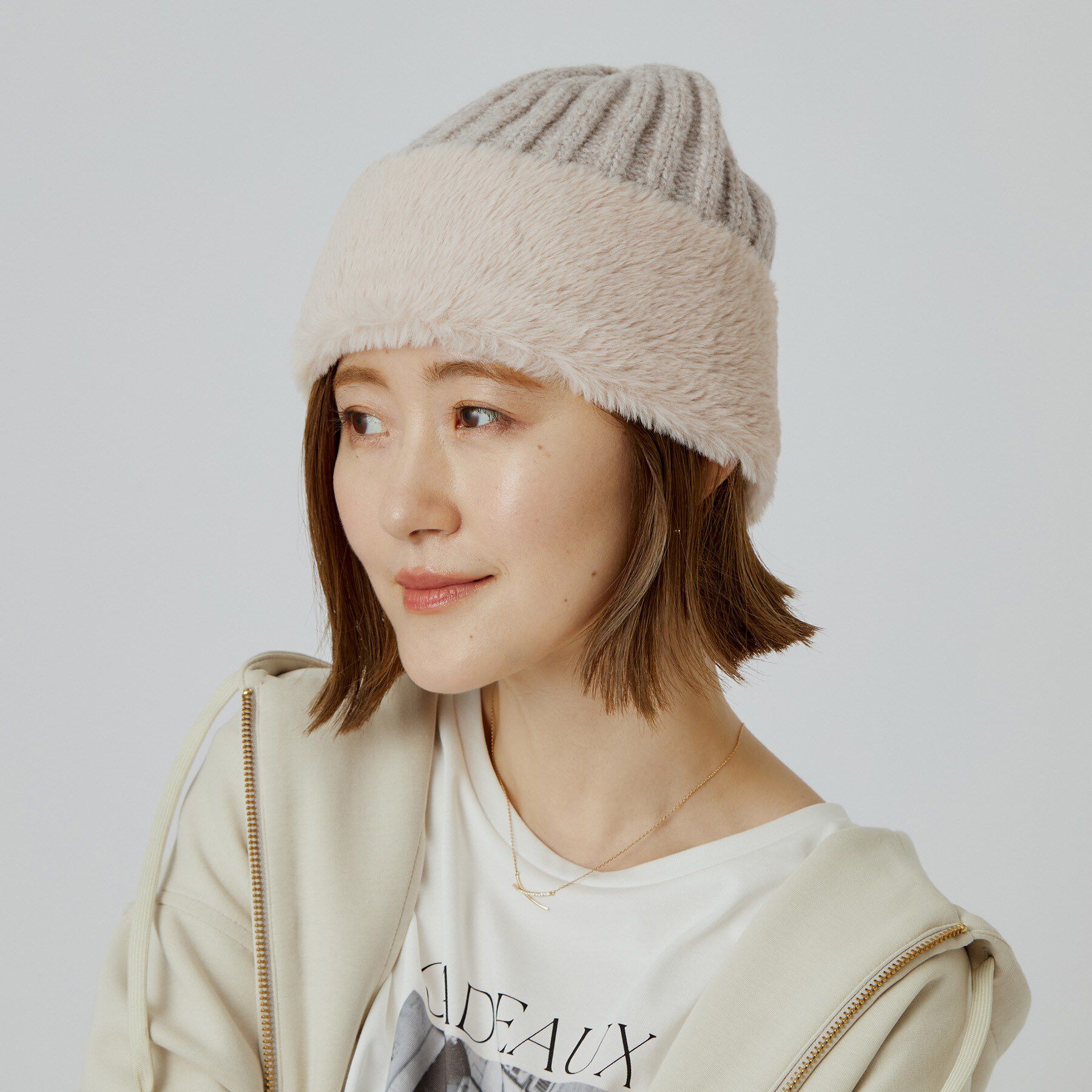 grove「ニットファーワッチ」|ニット帽|