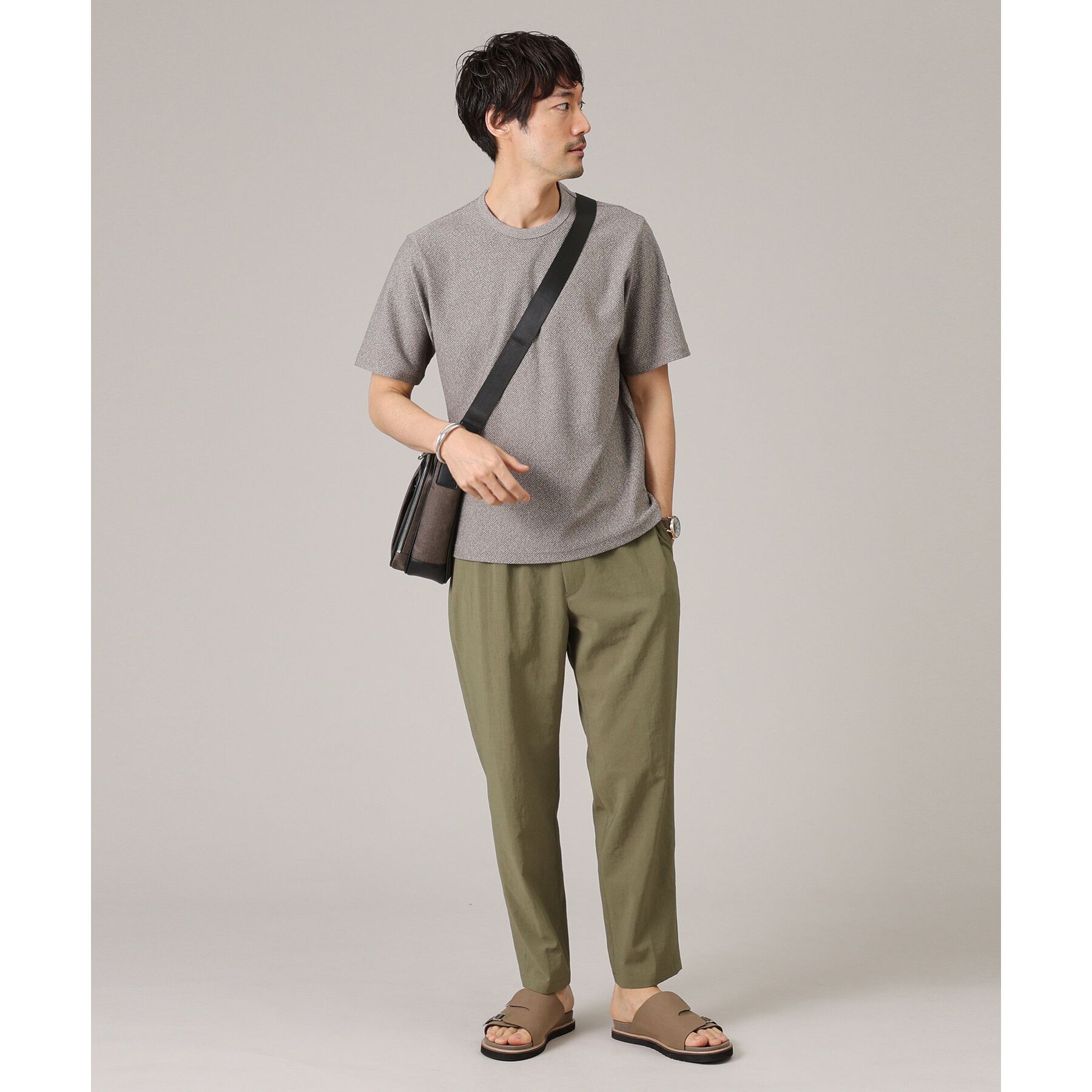TAKEO KIKUCHI「【尾州織/Made in JAPAN】メランジ Tシャツ」|Tシャツ・カットソー|