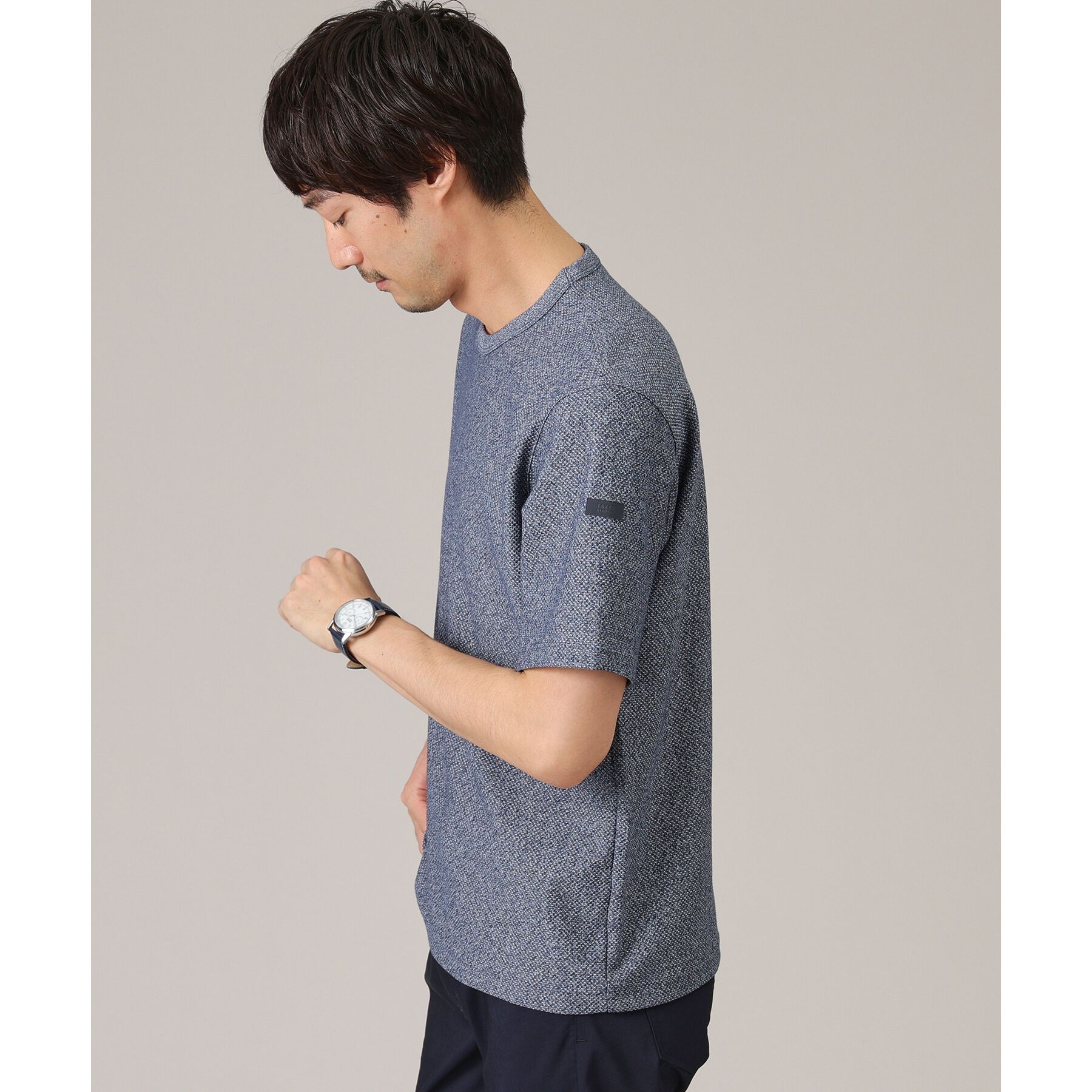 TAKEO KIKUCHI「【尾州織/Made in JAPAN】メランジ Tシャツ」|Tシャツ・カットソー|