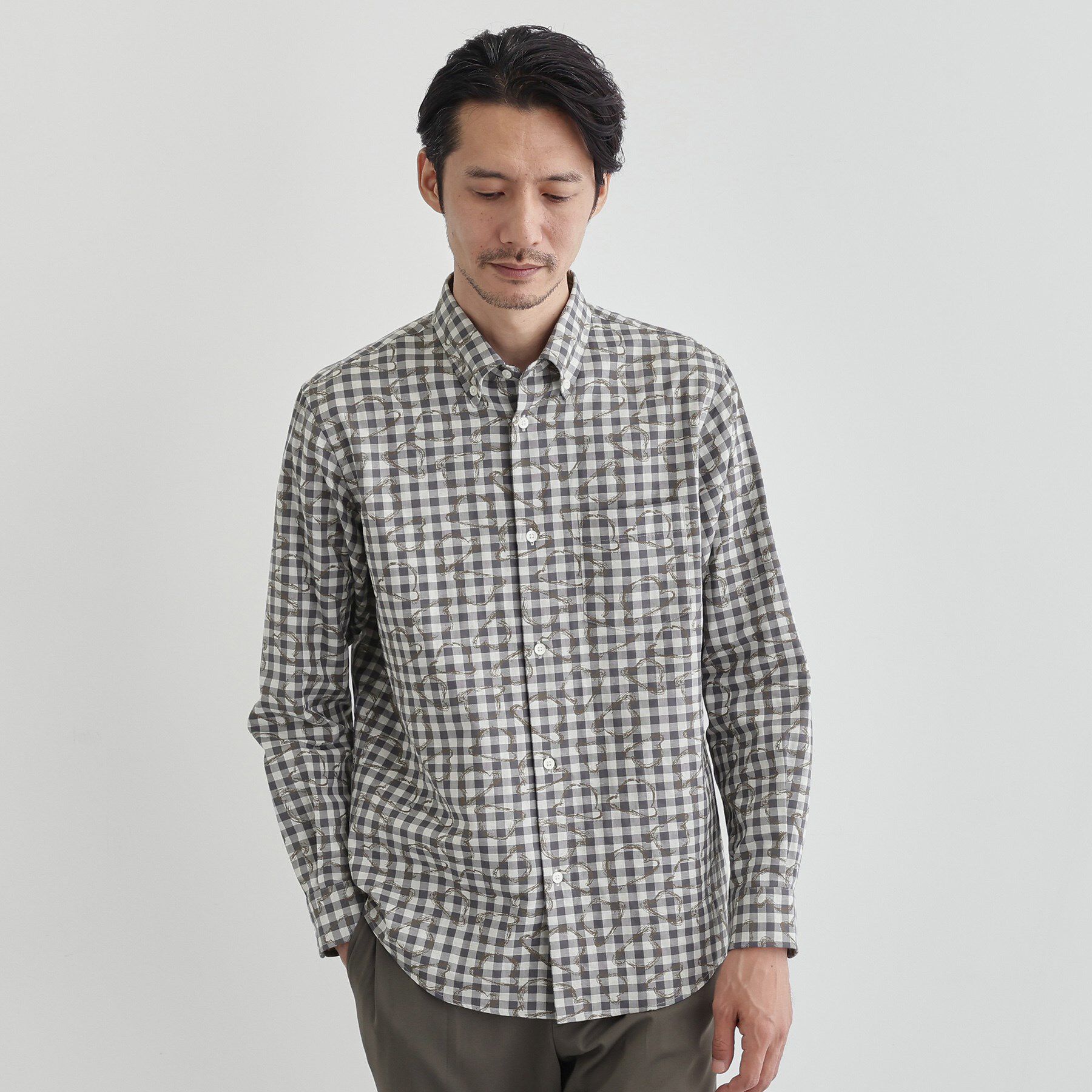 TAKEO KIKUCHI「チェックボーラーガーゼシャツ」|シャツ・ブラウス|