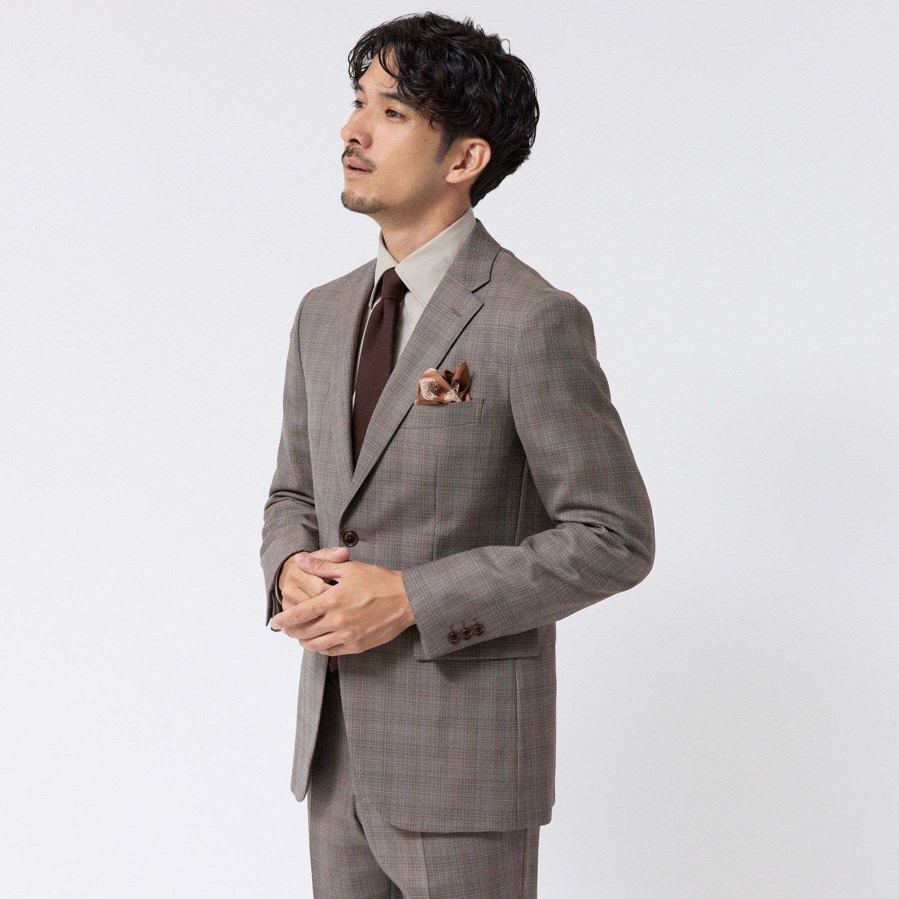 TAKEO KIKUCHI「【日本製】 絣格子 スーツ」|スーツ|