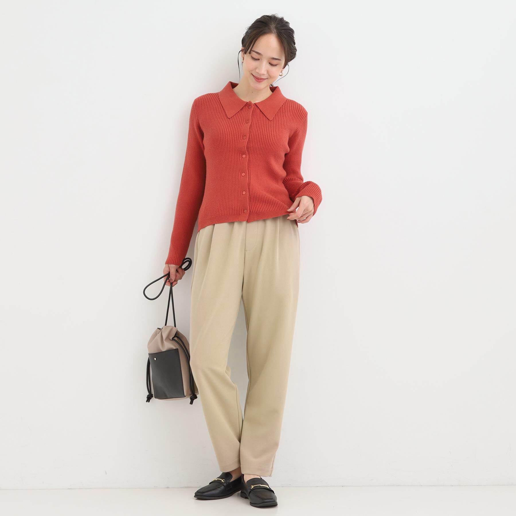 SHOO･LA･RUE「【S-3L/洗濯後しわになりにくい】スマートに見える イージーテーパードパンツ」|その他|