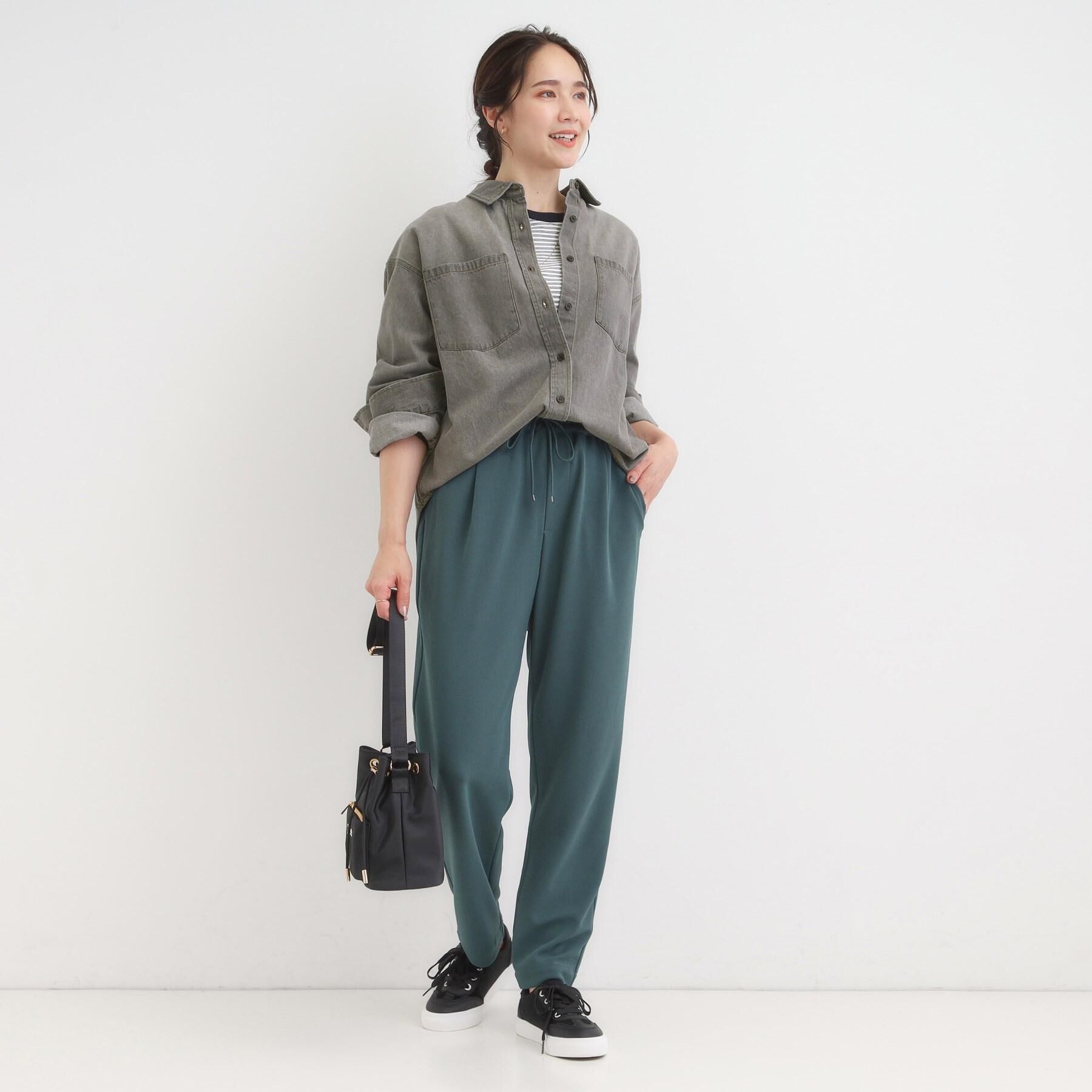 SHOO･LA･RUE「【S-3L/洗濯後しわになりにくい】スマートに見える イージーテーパードパンツ」|その他|