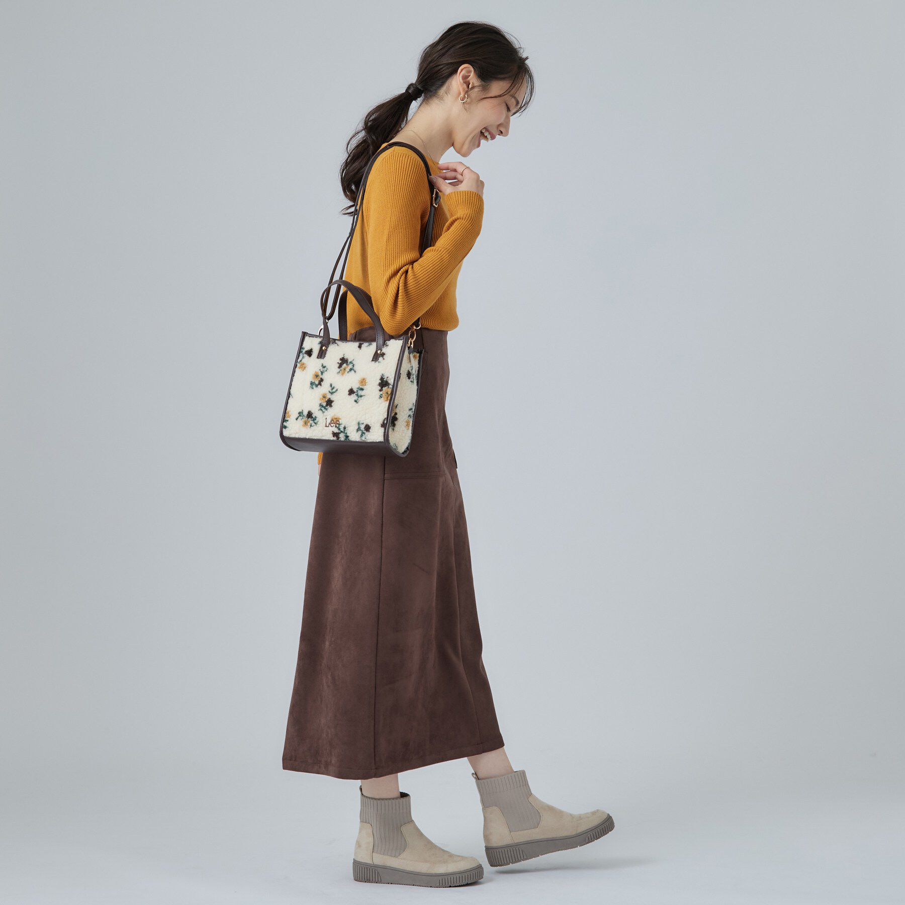 SHOO･LA･RUE「【Lee別注／2WAY】ボアスクエアトート」|トートバッグ|