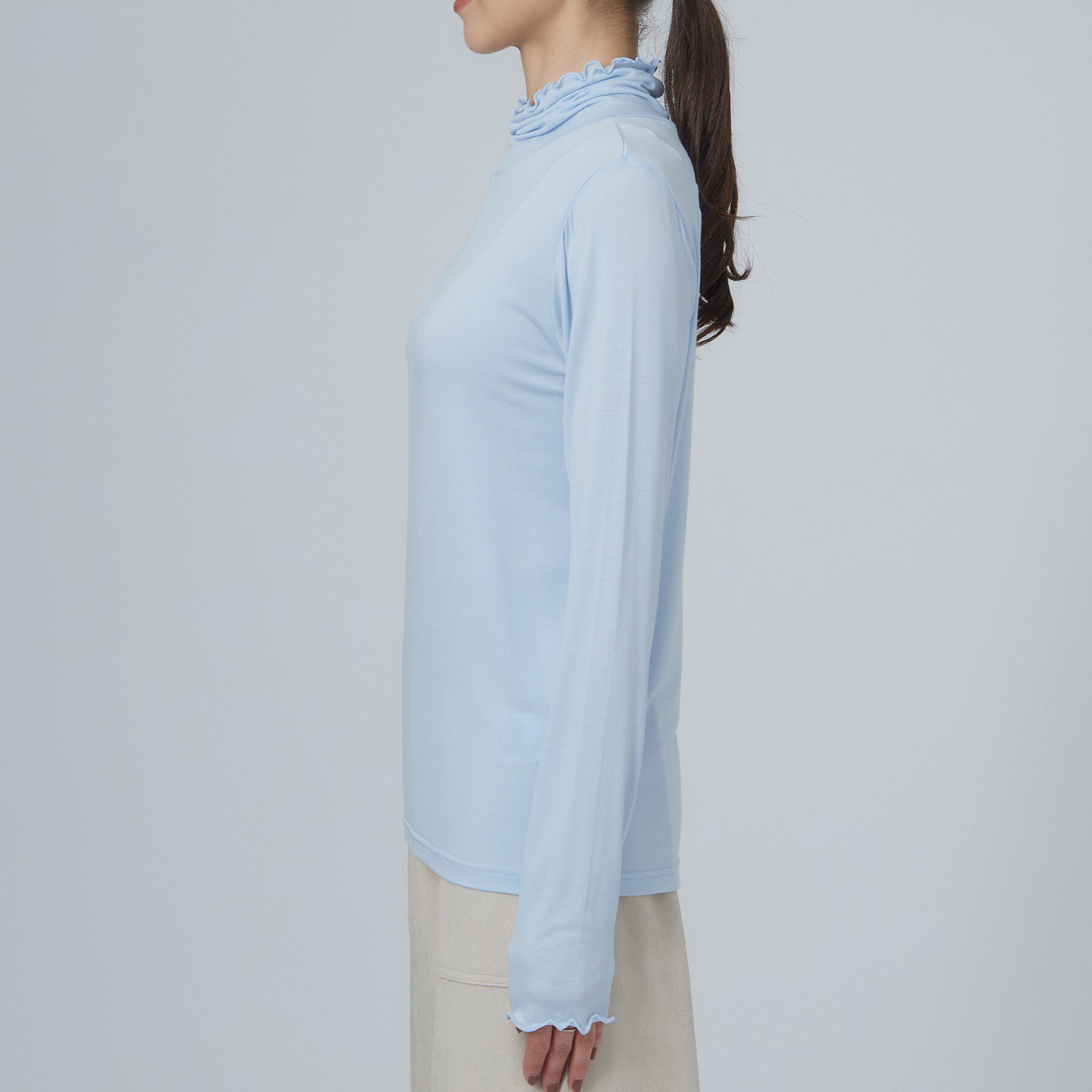 SHOO･LA･RUE「カシミアタッチ吸湿発熱ハイネックインナー」|Tシャツ・カットソー|