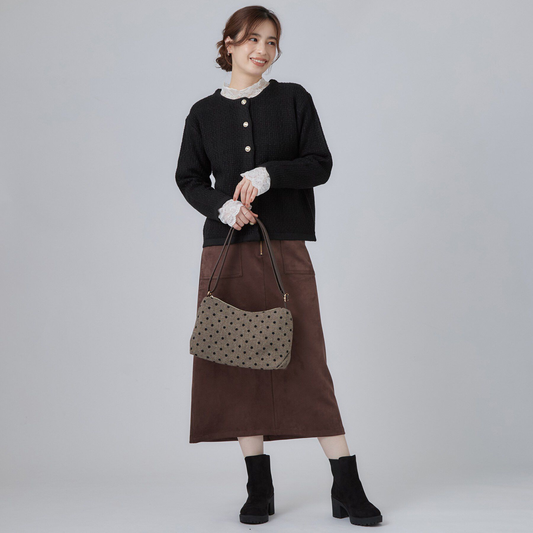 SHOO･LA･RUE「ヘリンボンドットショルダーバッグ」|ショルダー・メッセンジャー|