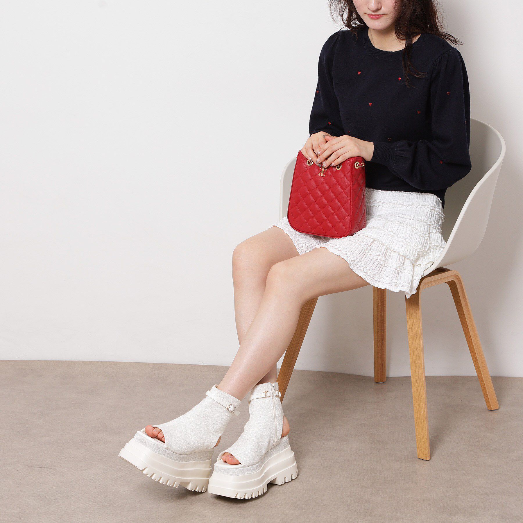 ESPERANZA「ボリューム厚底ブーツサンダル」|ショートブーツ|
