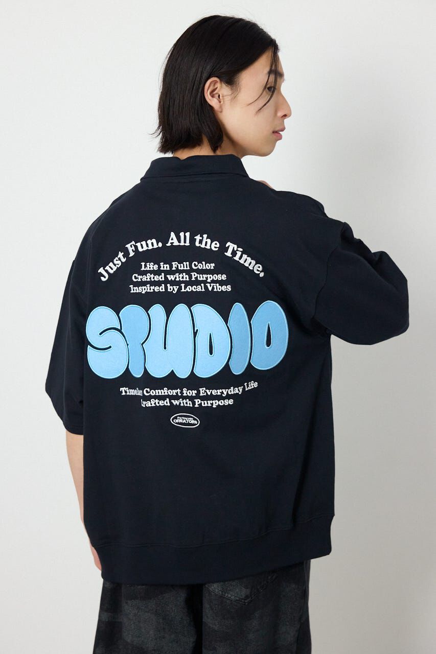 RODEO CROWNS「ライトスウェットZIPポロシャツ」|Tシャツ・カットソー|