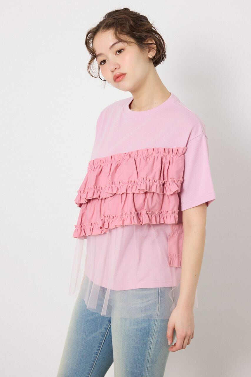 RODEO CROWNS「布帛チュールドッキングトップス」|Tシャツ・カットソー|