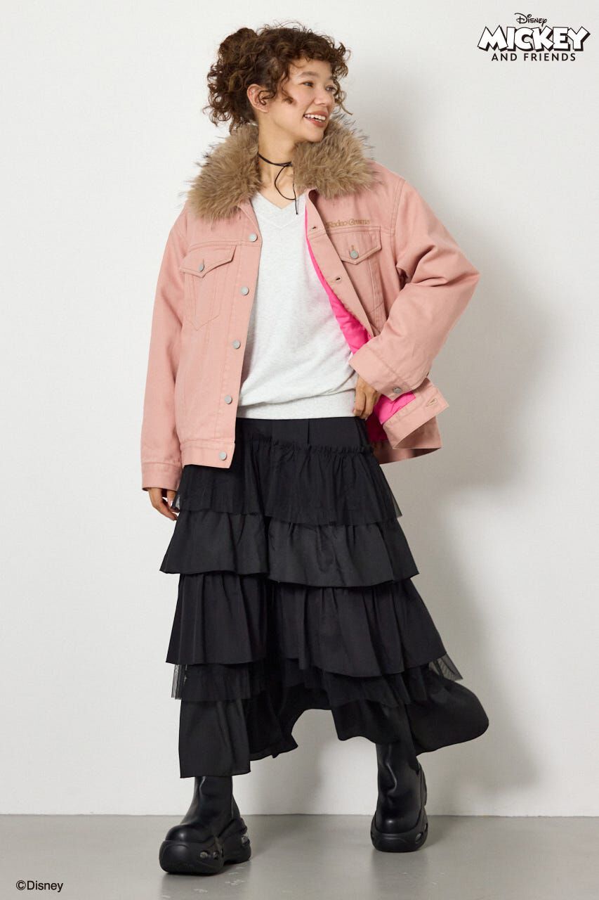 RODEO CROWNS「(ミッキー＆ミニー)フェイスパッチDENIMジャケット」|デニムジャケット|