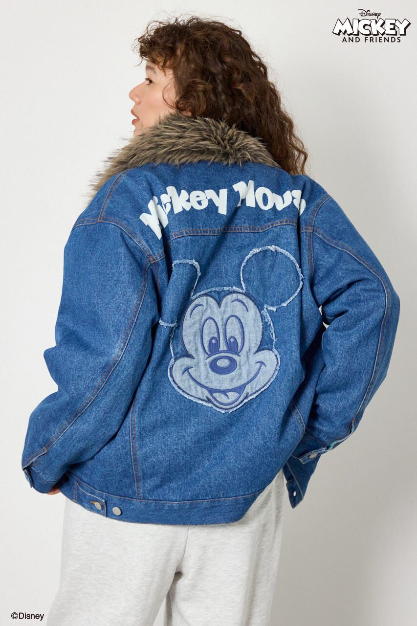RODEO CROWNS「(ミッキー＆ミニー)フェイスパッチDENIMジャケット」|デニムジャケット|BLU