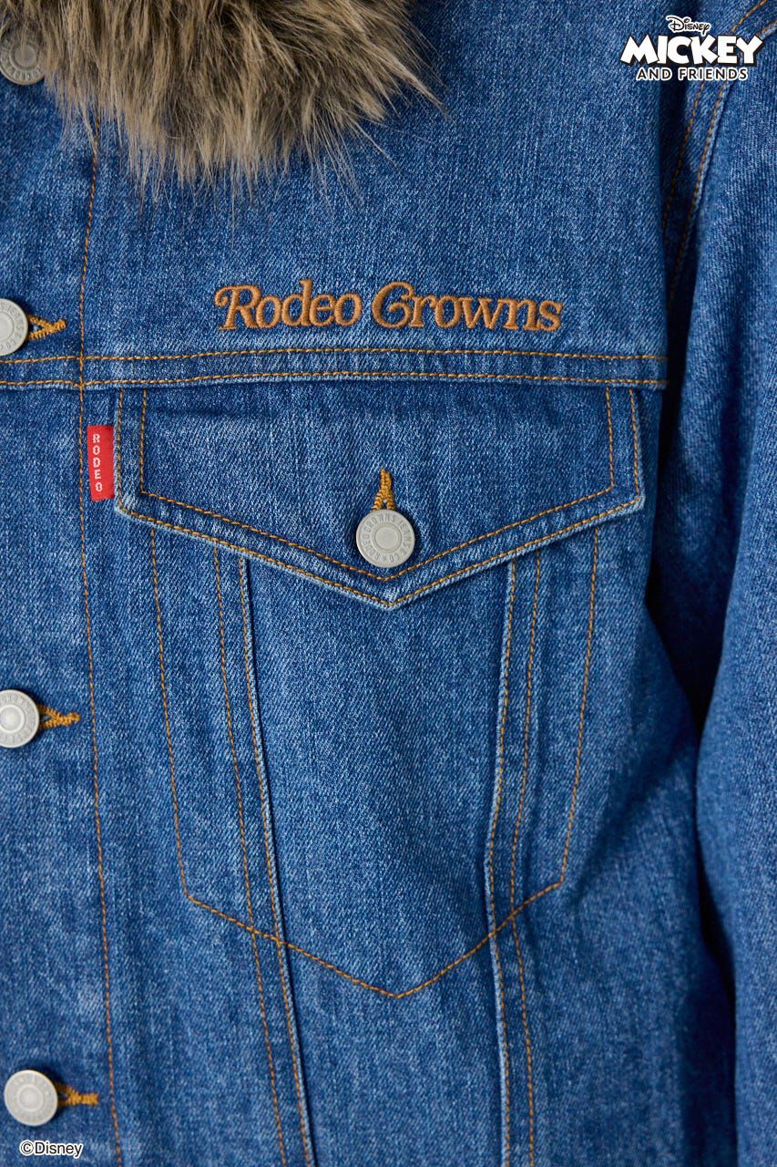 RODEO CROWNS「(ミッキー＆ミニー)フェイスパッチDENIMジャケット」|デニムジャケット|