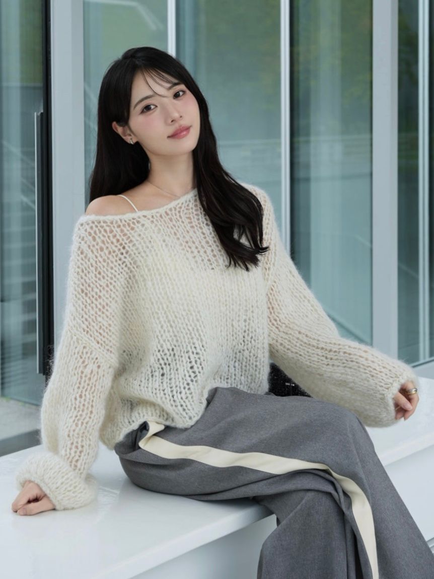 FRAY I.D「2wayローゲージモヘアニットプルオーバー」|ニット・セーター|IVR
