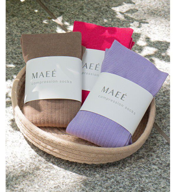 UNITED ARROWS green label relaxing「＜MAEE＞コンプレッションソックス（コットンリブ）/ 着圧ソックス / 靴下」|ソックス|