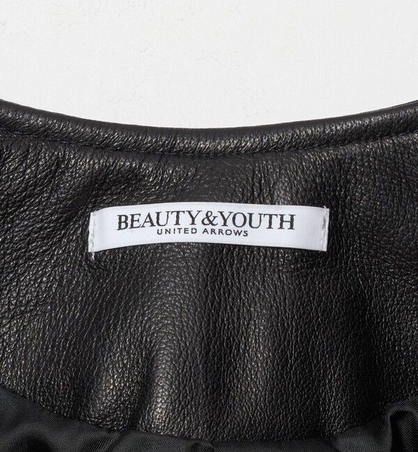 BEAUTY&YOUTH UNITED ARROWS「シープレザー ノーカラージップブルゾン」|その他|