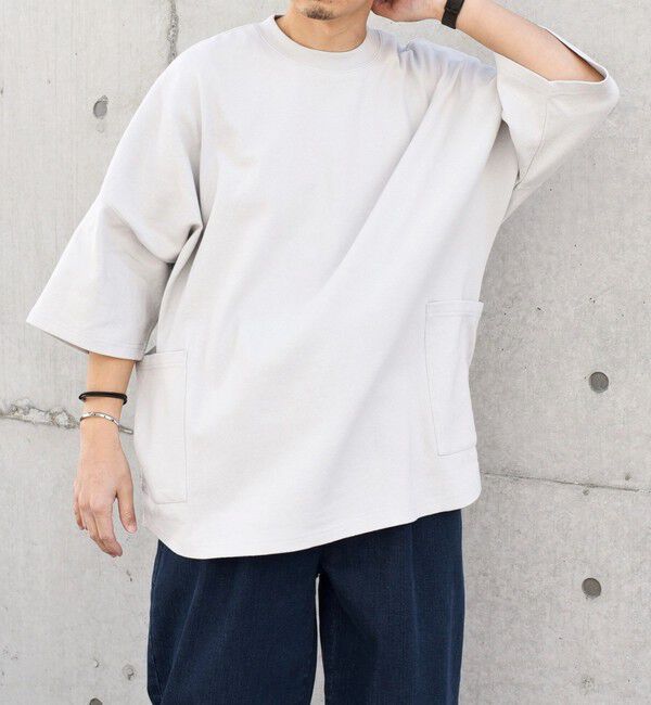 SHIPS any「SHIPS any: COTTON USA ドルマン サイド ポケット Tシャツ 24SS◇」|Tシャツ・カットソー|