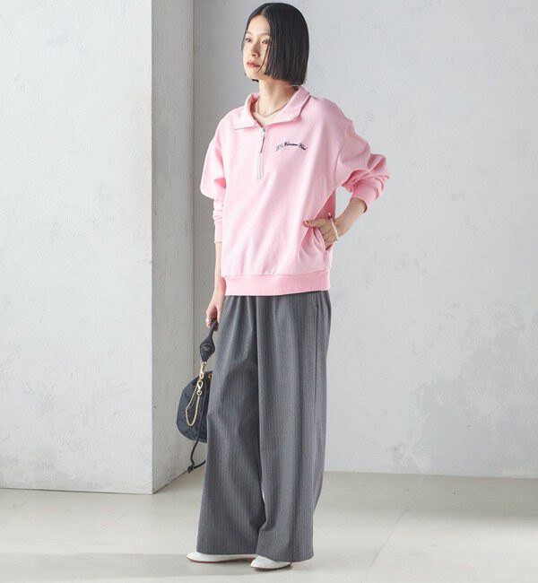 SHIPS for women「【SHIPS別注】LOGAN KNITTING MILLS: ハーフ ジップ プルオーバー」|スウェット・ジャージ|