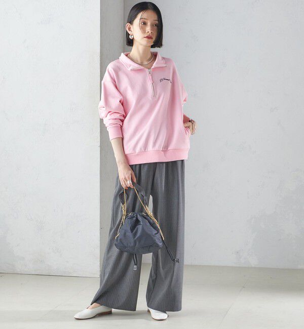 SHIPS for women「【SHIPS別注】LOGAN KNITTING MILLS: ハーフ ジップ プルオーバー」|スウェット・ジャージ|