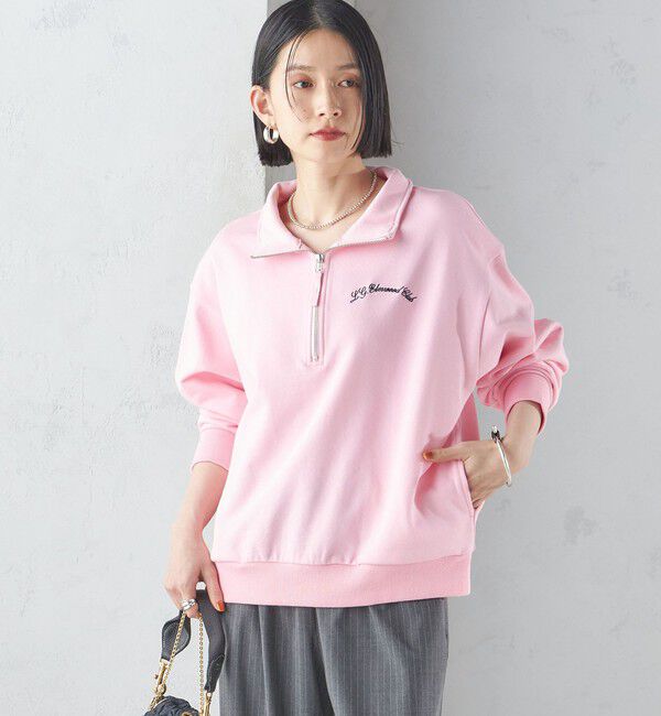 SHIPS for women「【SHIPS別注】LOGAN KNITTING MILLS: ハーフ ジップ プルオーバー」|スウェット・ジャージ|