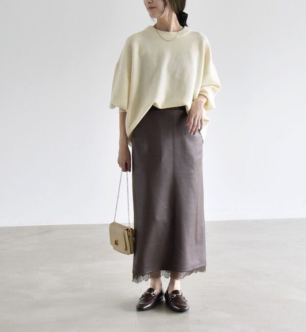 quaranciel「《一部追加予約》〈手洗い可能〉AQUA カシミヤ ミックス ドルマン ニット」|ニット・セーター|