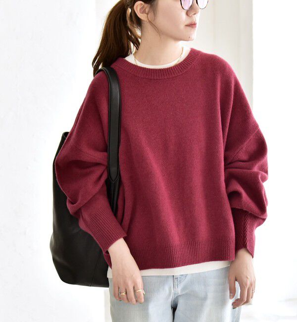 quaranciel「《一部追加予約》〈手洗い可能〉AQUA カシミヤ ミックス ドルマン ニット」|ニット・セーター|