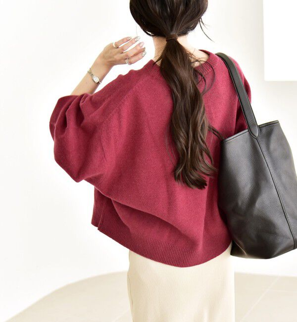 quaranciel「《一部追加予約》〈手洗い可能〉AQUA カシミヤ ミックス ドルマン ニット」|ニット・セーター|