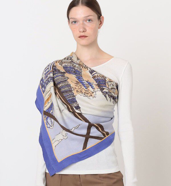 TOMORROWLAND GOODS「【別注】manipuri MOSAIC PALACE ウールシルク スカーフ」|ストール|