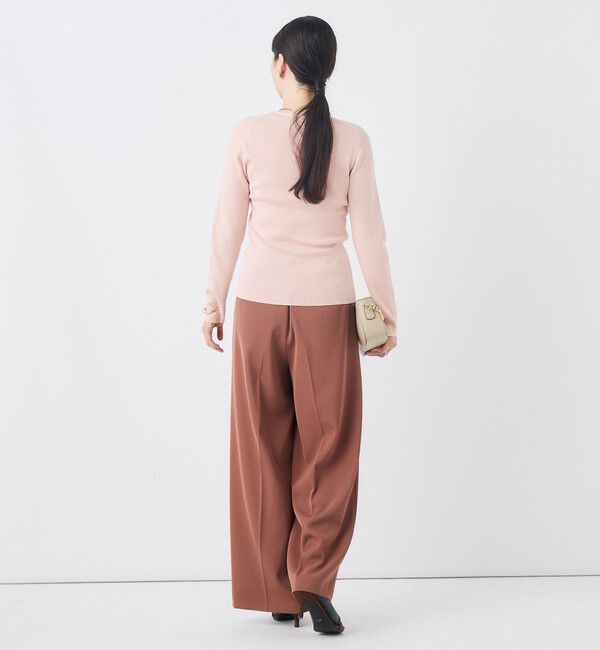 NOLLEY'S sophi「《手洗い可能》シルクカシミヤ混Vヘンリーリブプルオーバー」|ニット・セーター|