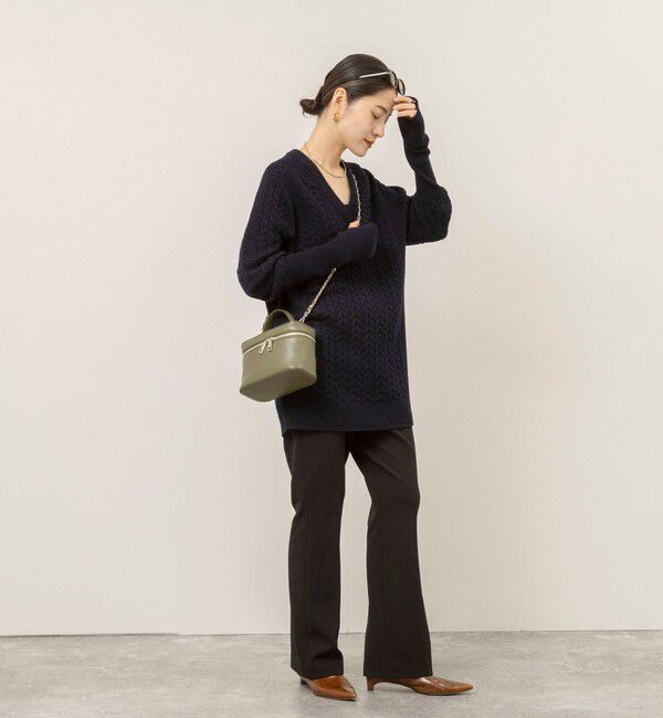 MAQWEL「【MAQWEL/マクウェル】カーブスリーブケーブルニット」|ニット・セーター|