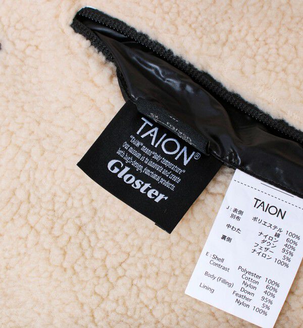 GLOSTER「【TAION/タイオン】別注リバーシブル ダウン&times;ボア ハイネックブルゾン」|ブルゾン・スタジャン|