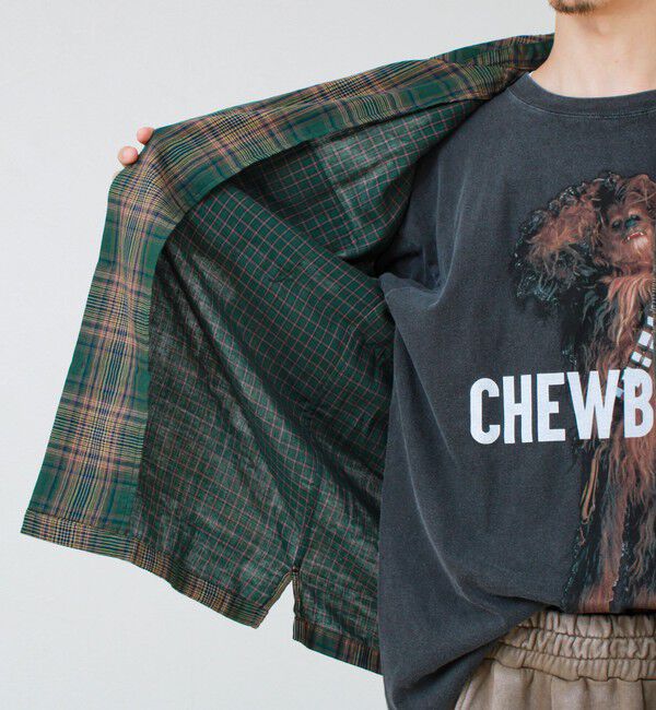 GLOSTER「ダブルガーゼチェックシャツ オープンカラーシャツ ロングスリーブ」|シャツ・ブラウス|